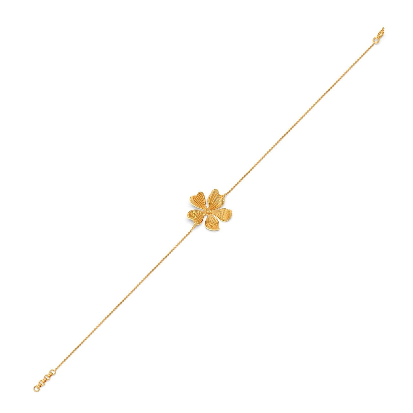Floret Plain Gold Chain Bracelet