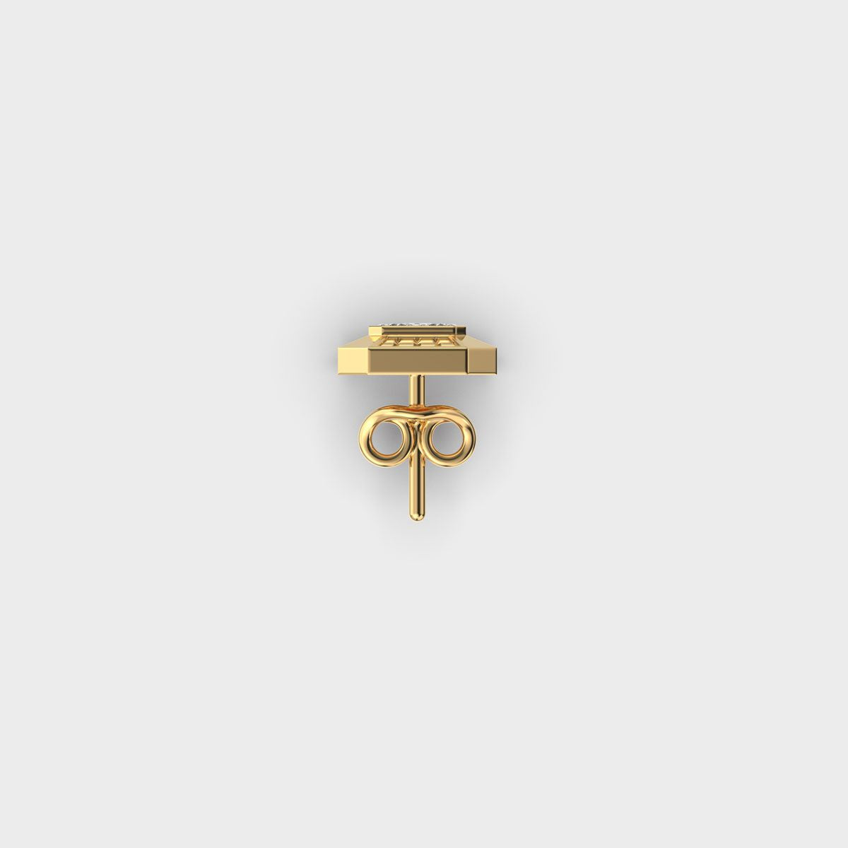 Radiant Octagonal Clustered Diamond Stud For Men