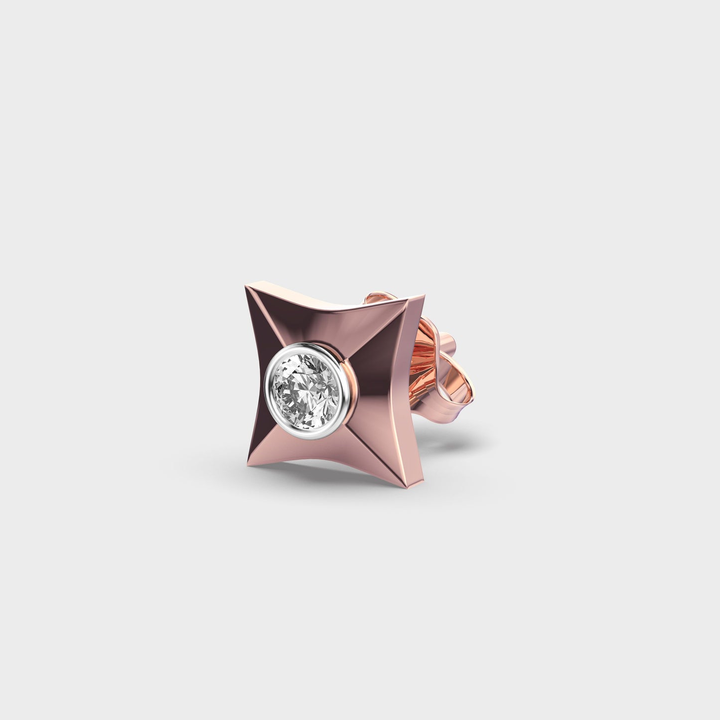 Catchy Dots Men Star Diamond Studs