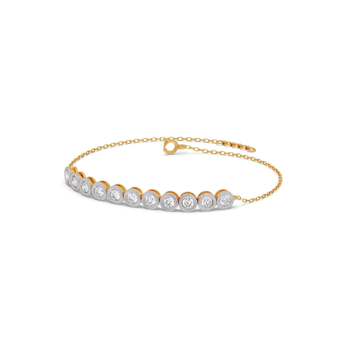 Linear Round Diamond Chain Bracelet