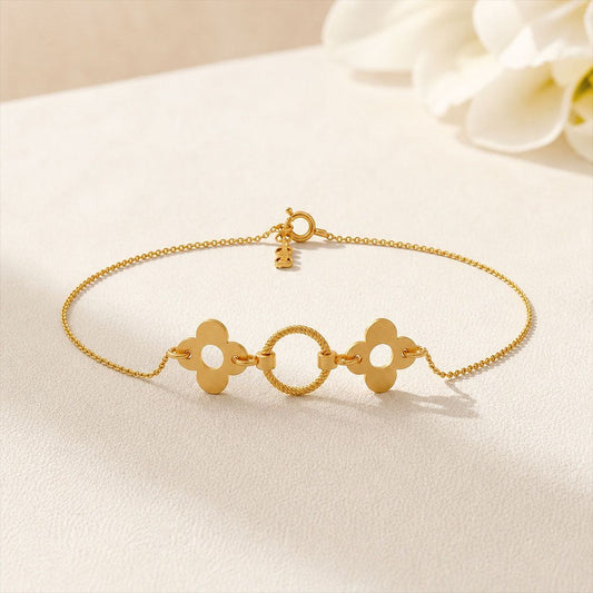 Meadow Loop Plain Gold Chain Bracelet