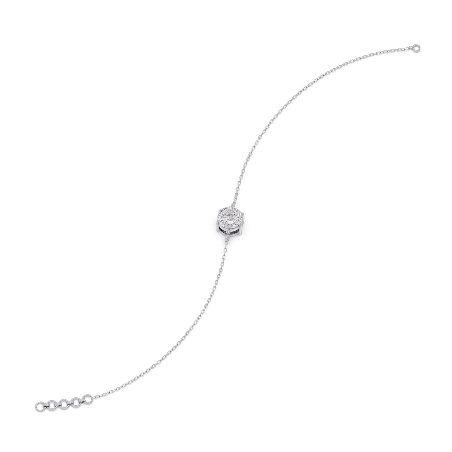 Portuguese Round Solitaire Chain Bracelet
