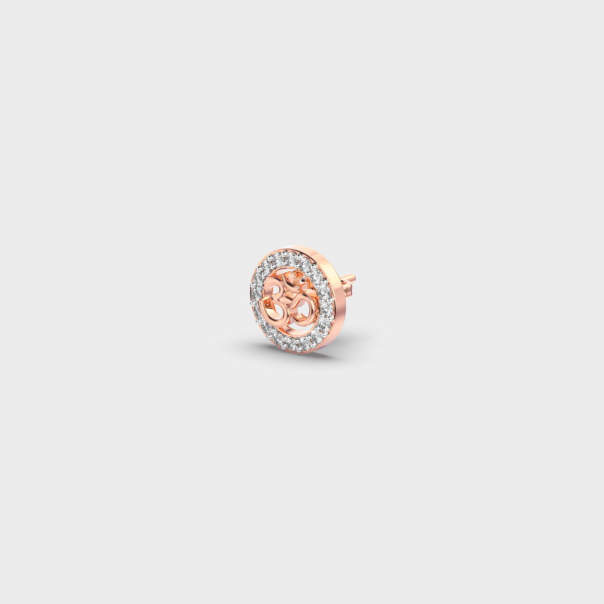 Amber Om Diamond Stud For Men
