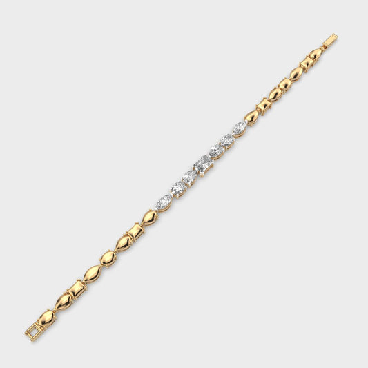 Multishape Half Tennis Diamond Bracelet