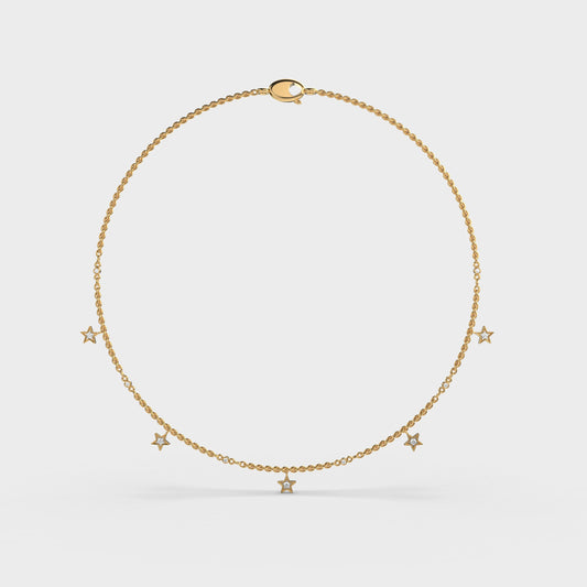 My Sweetheart Stars Diamond Necklace