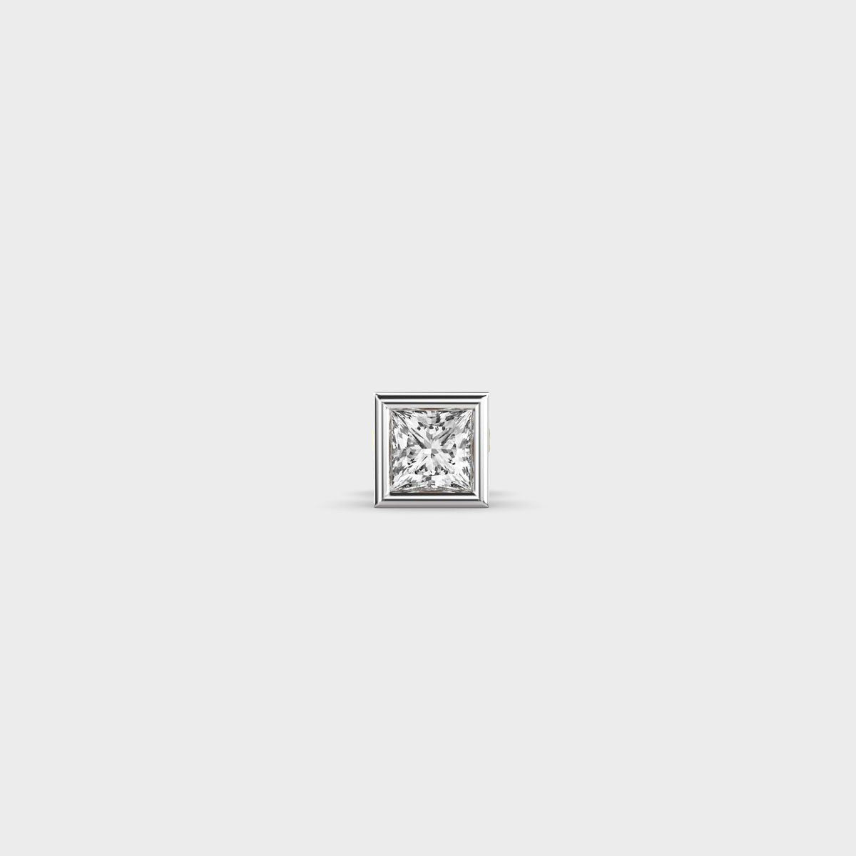 Square Rimmed Regal Diamond Stud For Men