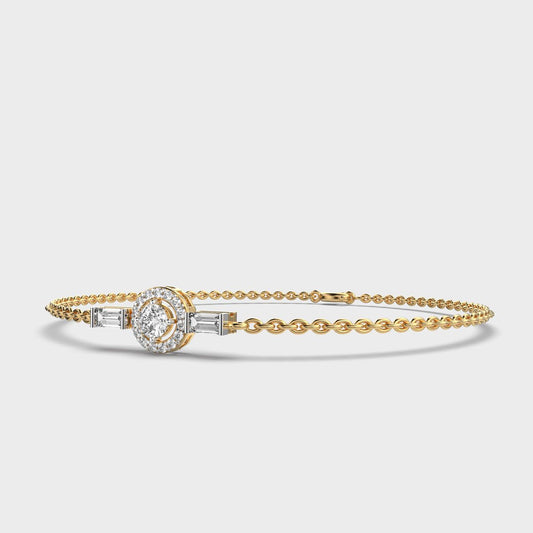 Round and Baguette Everyday Bracelet