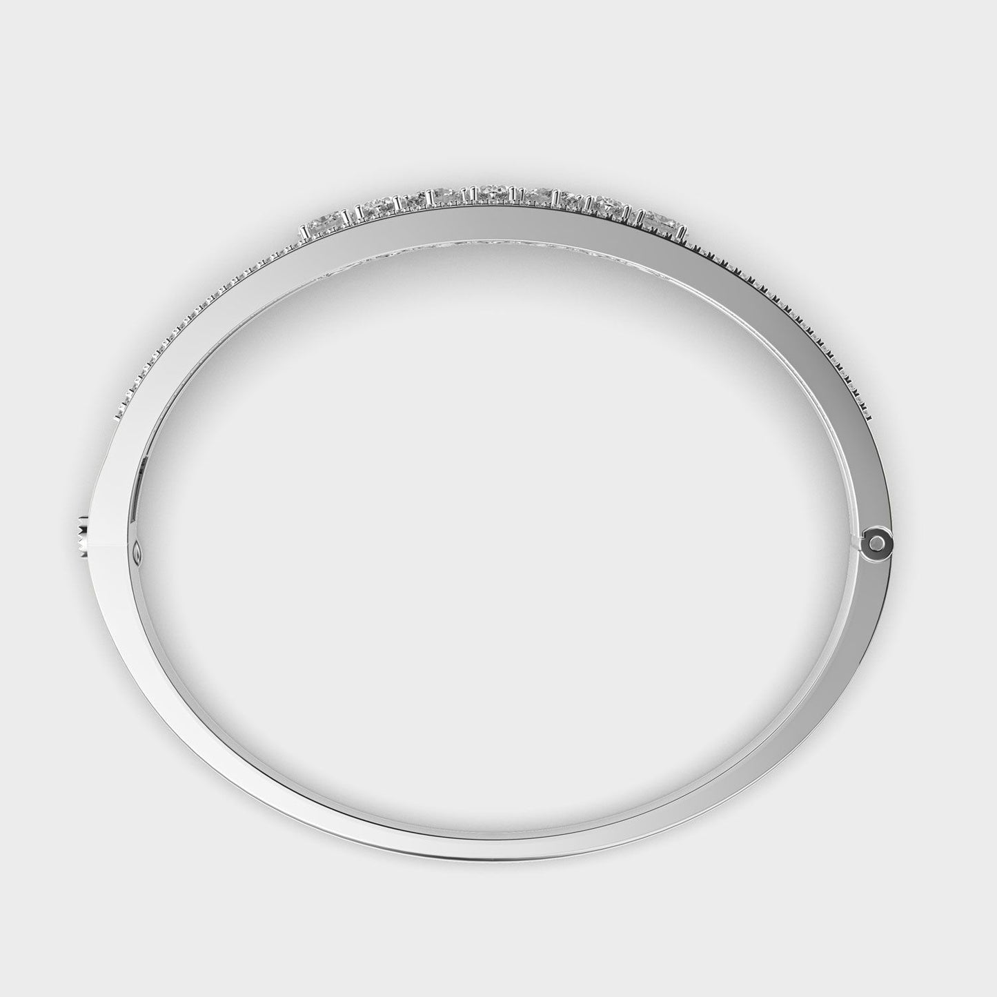 Shining Symphony Oval And Round Diamond Bracelet