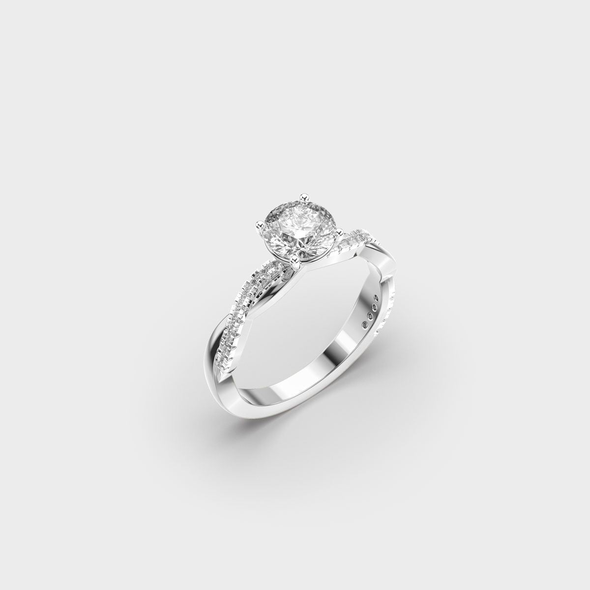 Twisted Curtsy Padma Cut Diamond Ring - View 27