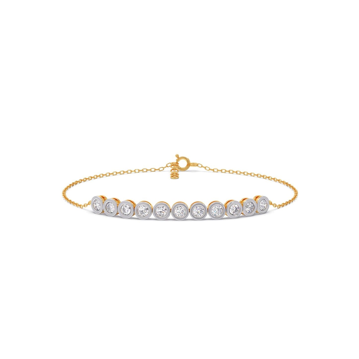 Linear Round Diamond Chain Bracelet