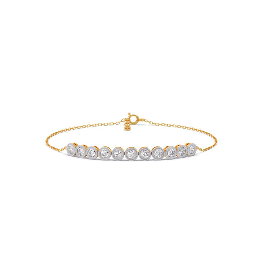 Linear Round Diamond Chain Bracelet