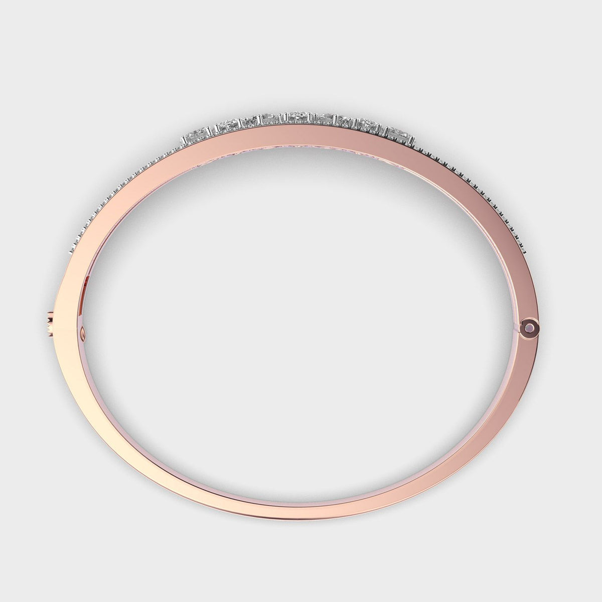 Shining Symphony Oval And Round Diamond Bracelet