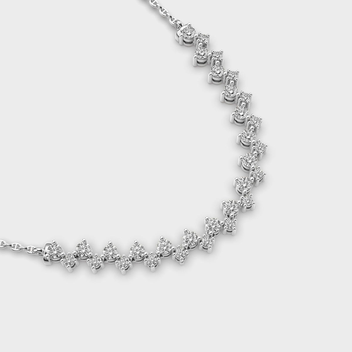 Charming Zigzags Diamond Necklace