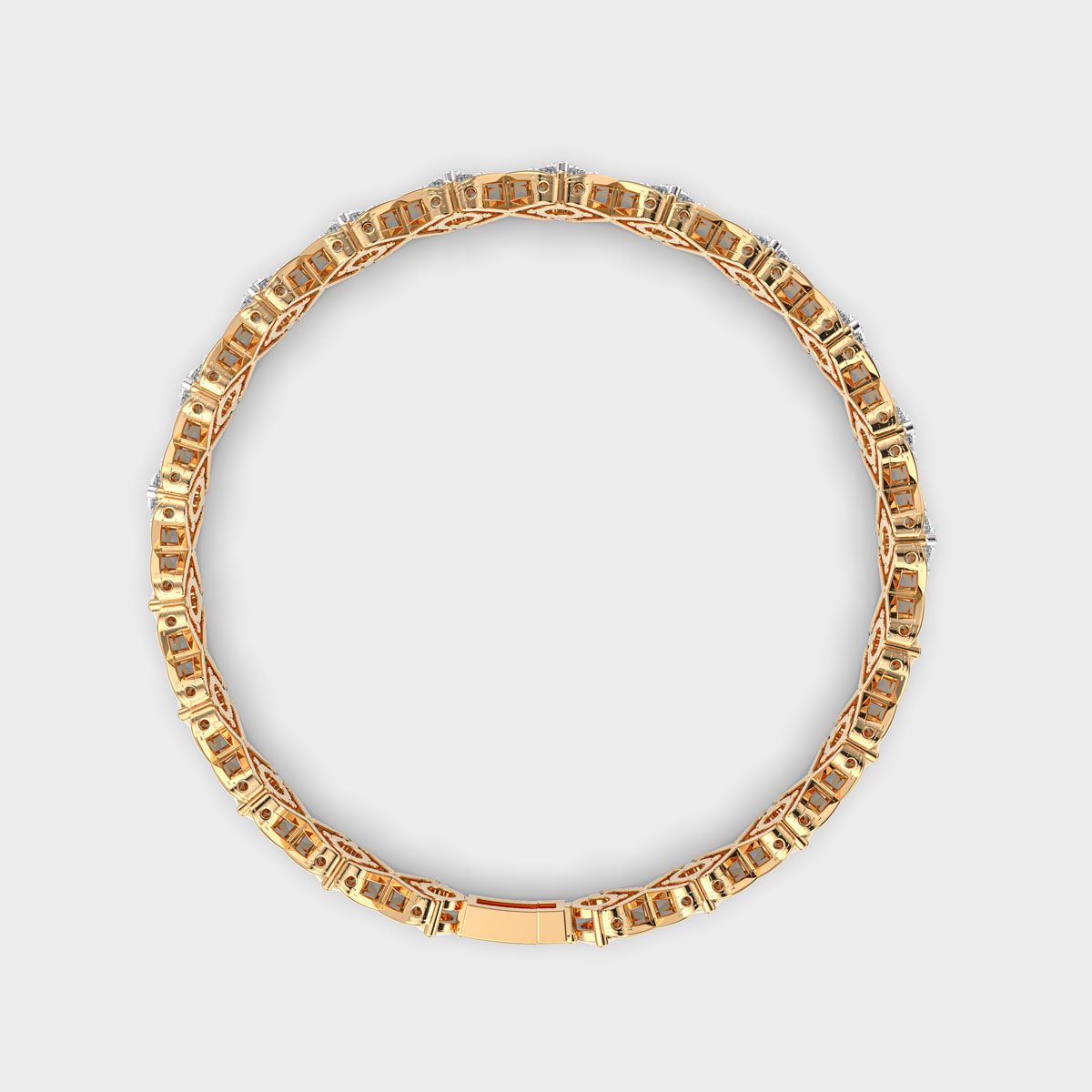 Cross And Nought Diamond Bracelet