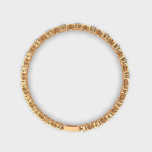 Cross And Nought Diamond Bracelet