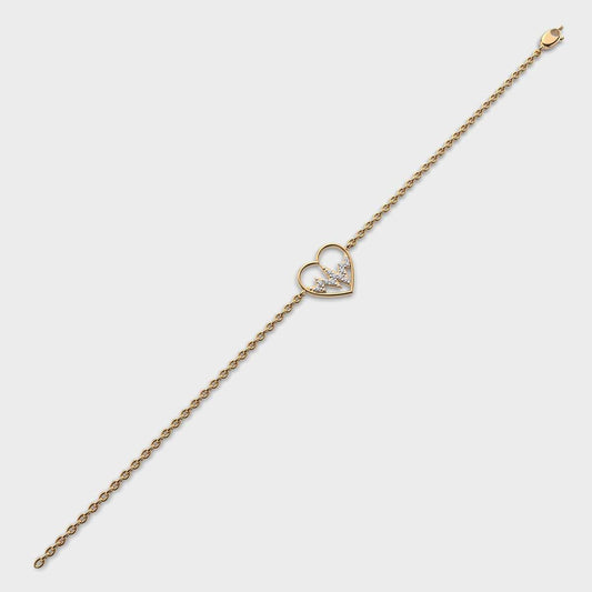 Heartbeat Diamond Encrusted Bracelet
