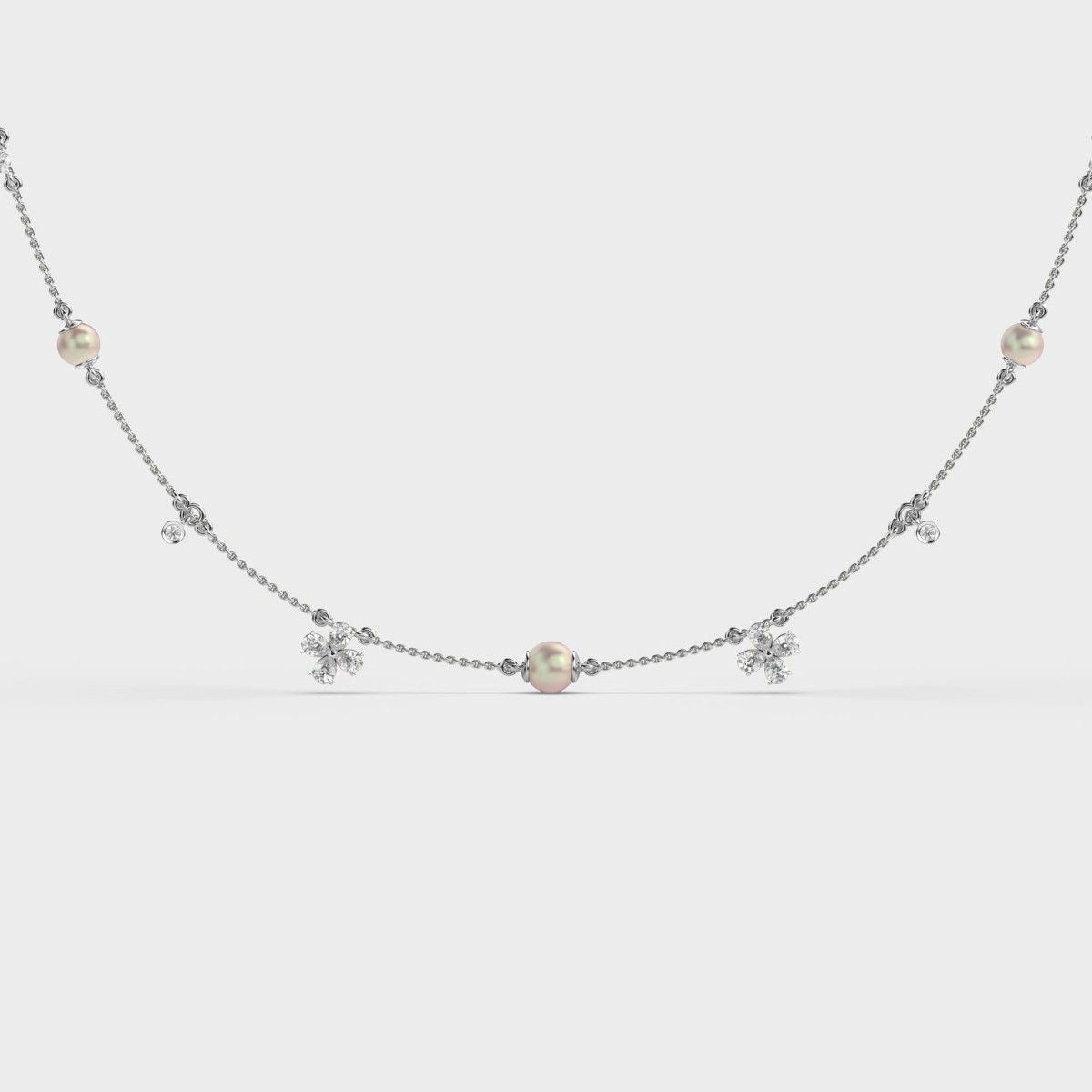 Mixed Diamond Layer Necklace