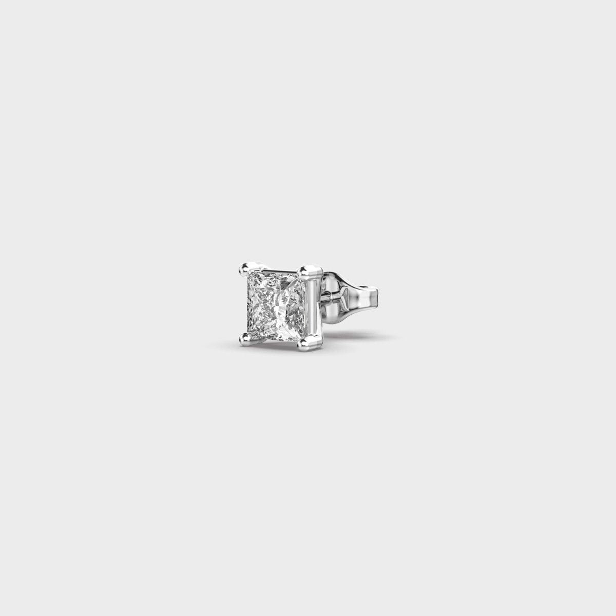 Grid Square Diamond Stud for Men