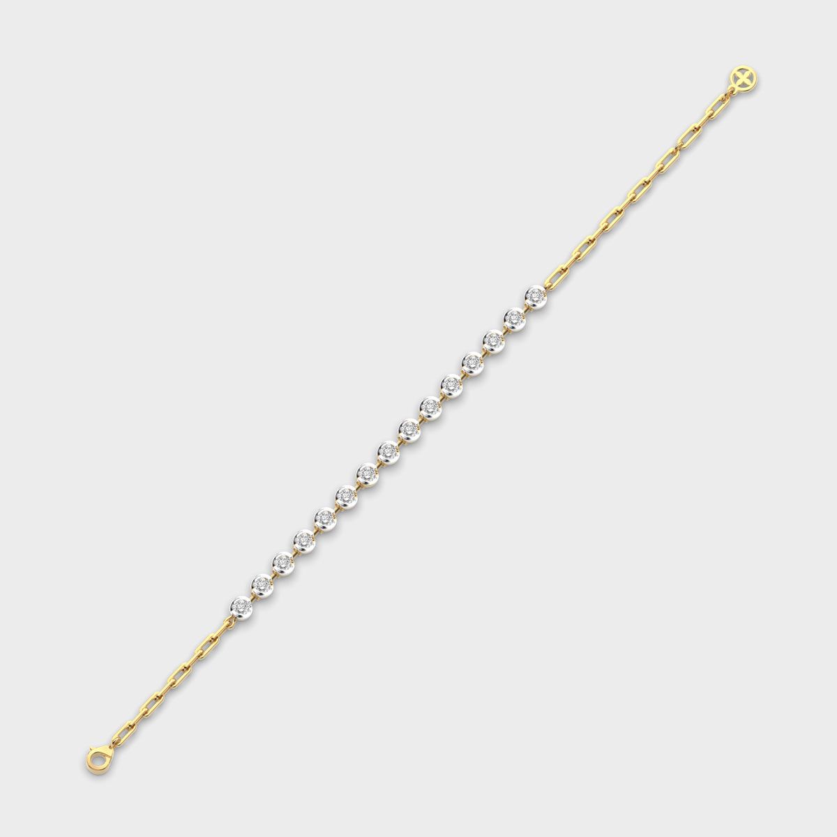 Crescent Cradle Sparkle Diamond Bracelet