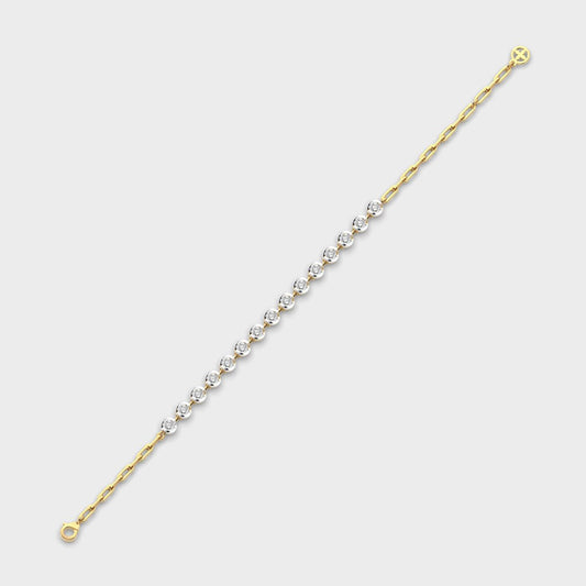 Crescent Cradle Sparkle Diamond Bracelet