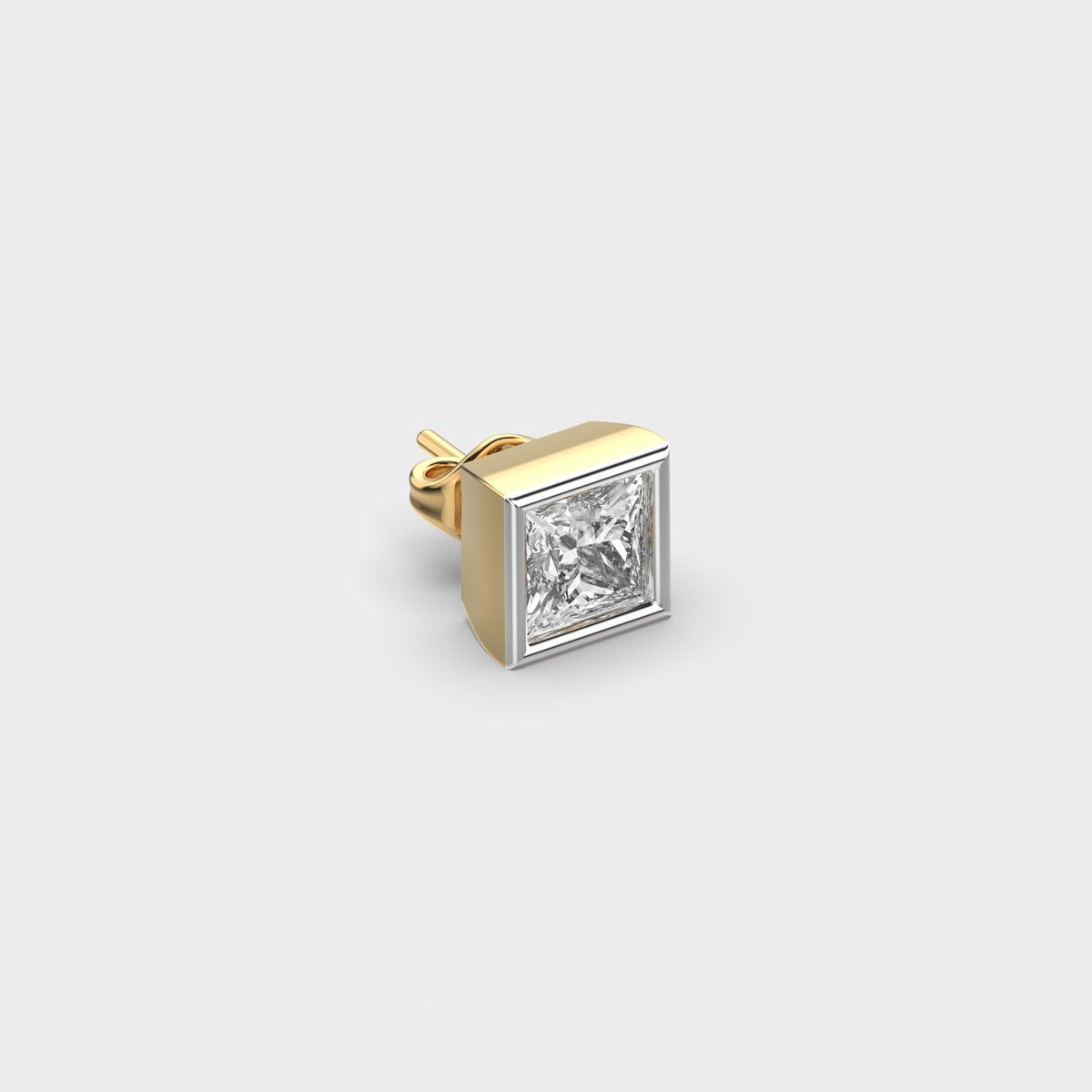 Phantom Princess Cut Diamond Earring For Men