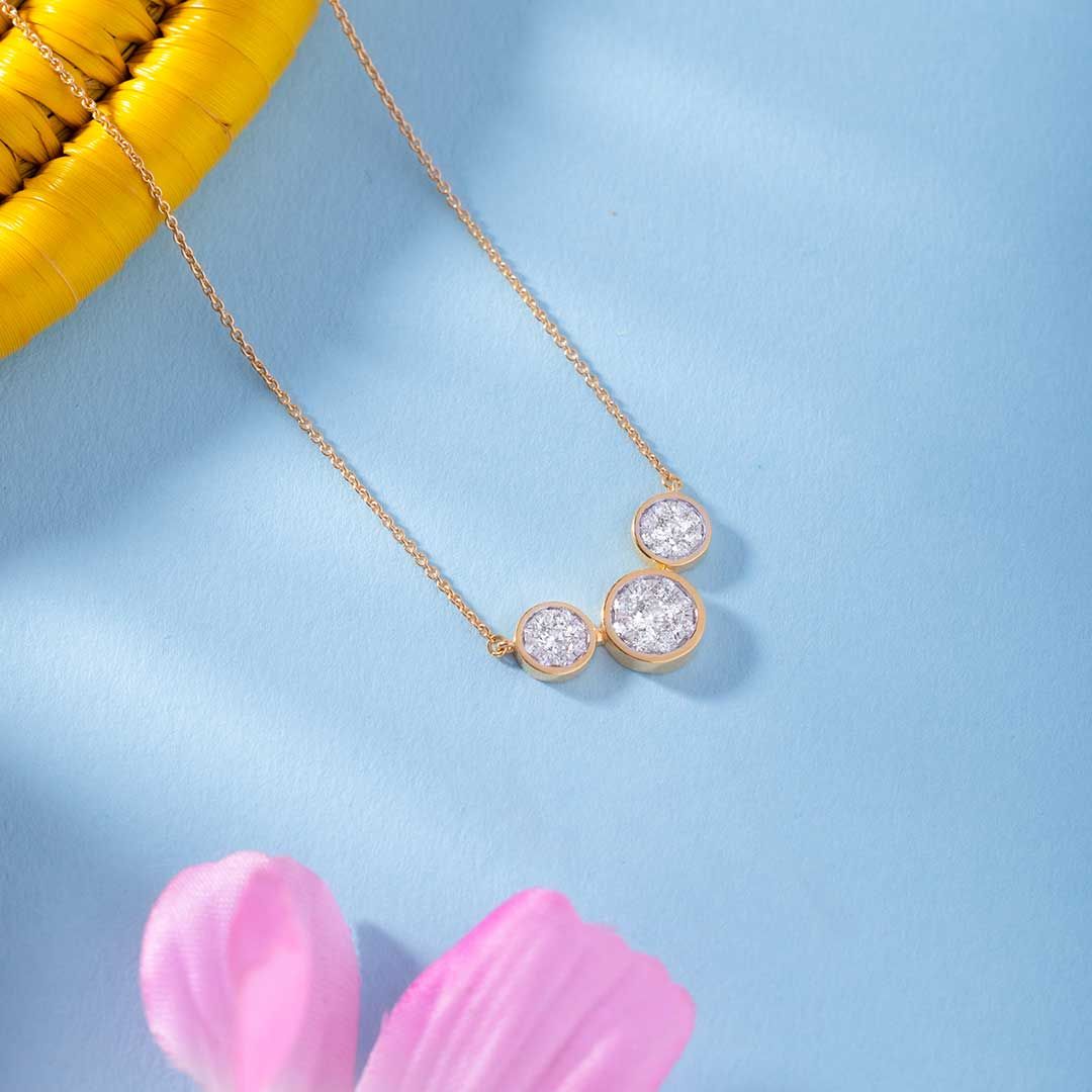 Eternal Circle of Three Diamond Necklace