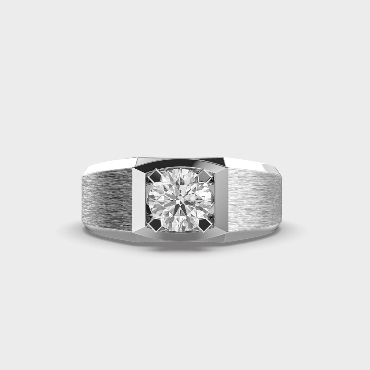 King's Dominion Round Diamond Band For Men - View 6