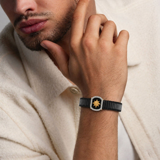 Stellar Halo Diamond Men's Bracelet