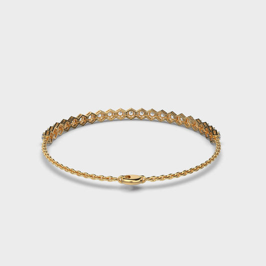 Classic Honeycomb Diamond Bracelet