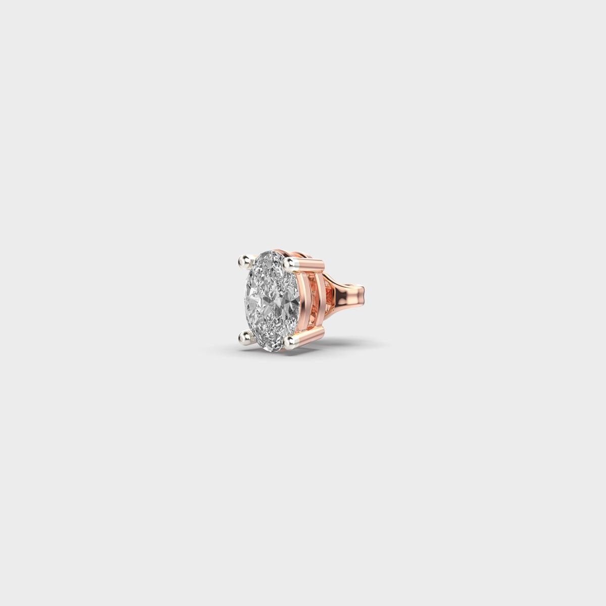 Flux Oval Diamond Studs For Men