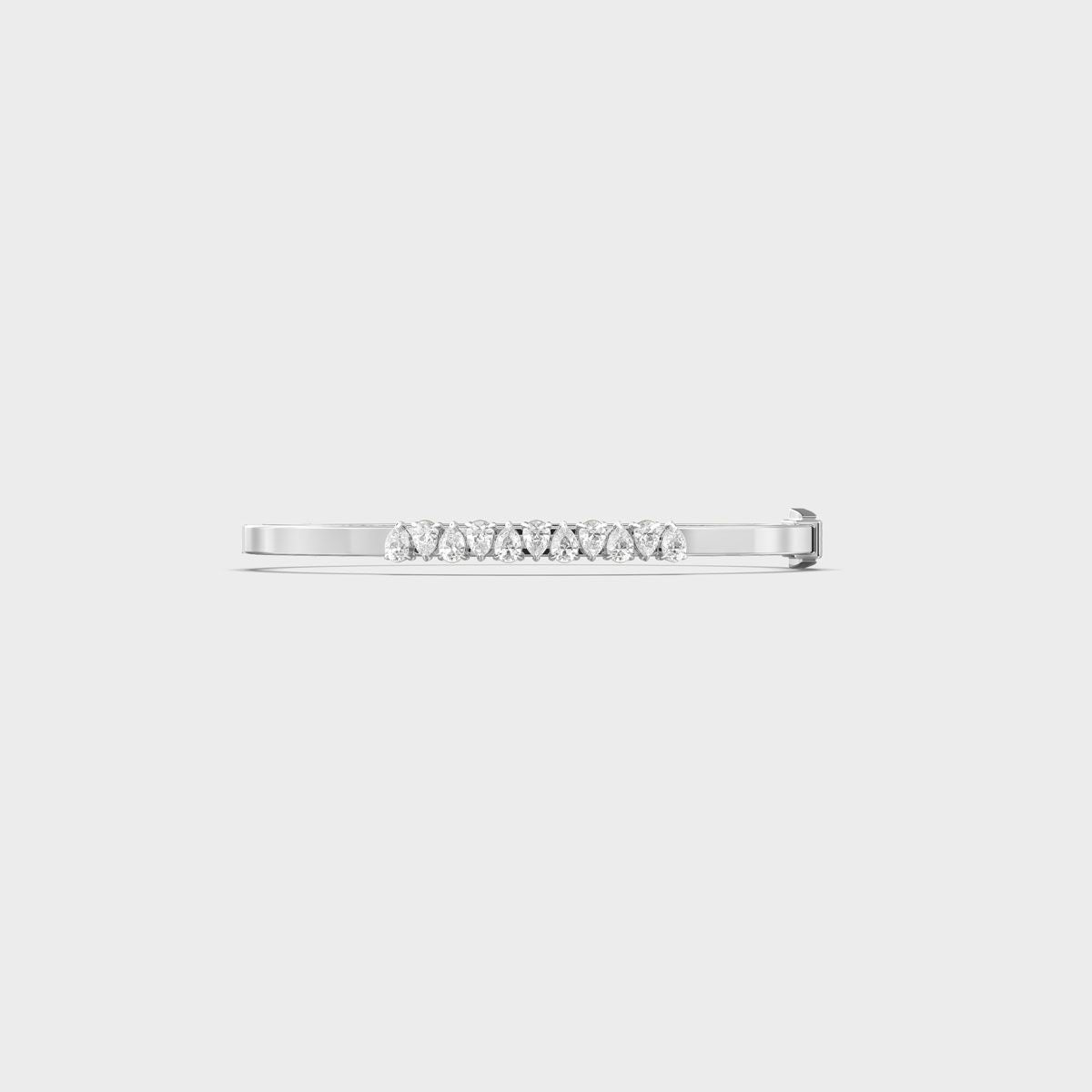 Pear Zigzag Row Diamond Bracelet