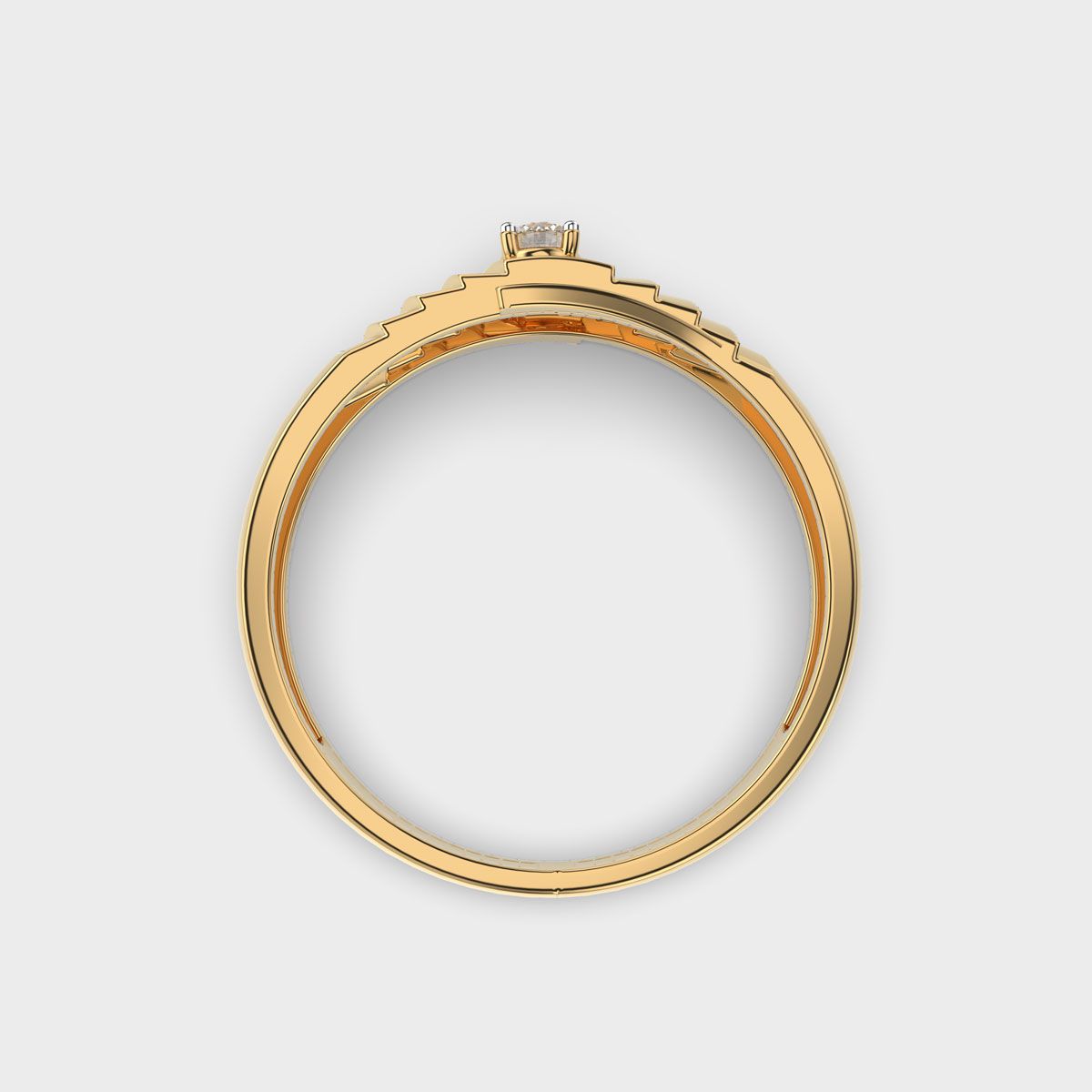 Serpentine Diamond Band Ring For Men - View 13