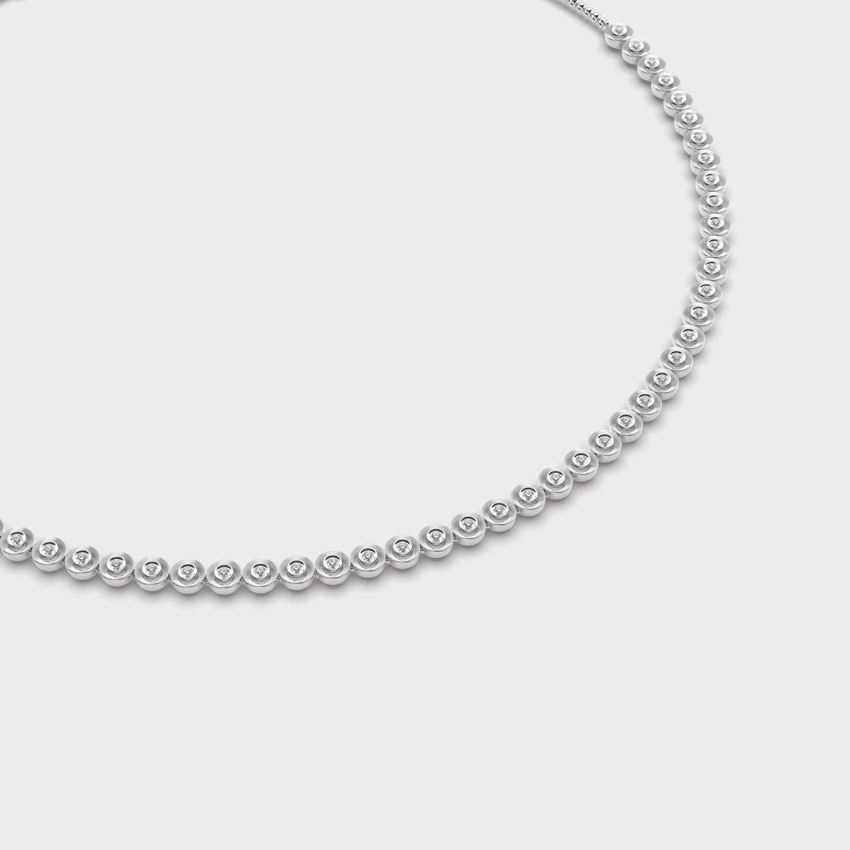 Dainty Interlocked Diamond Necklace