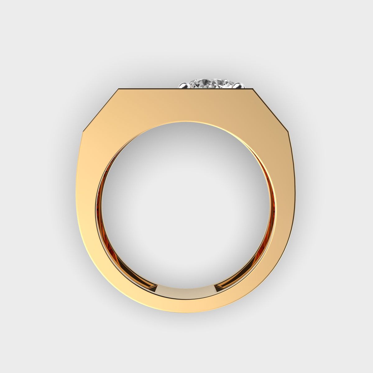 Chunky Diamond Band Ring - View 13
