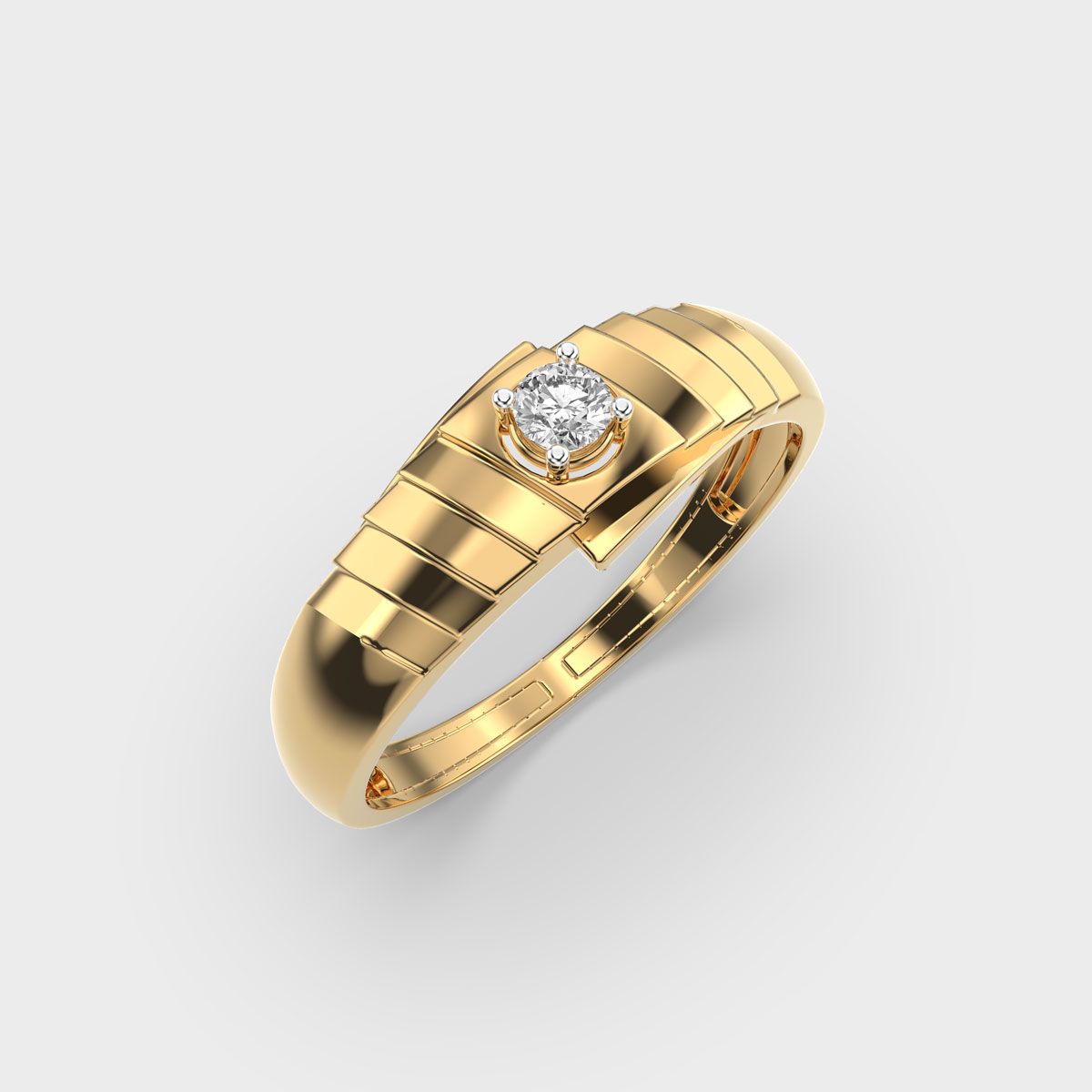 Serpentine Diamond Band Ring For Men - View 11