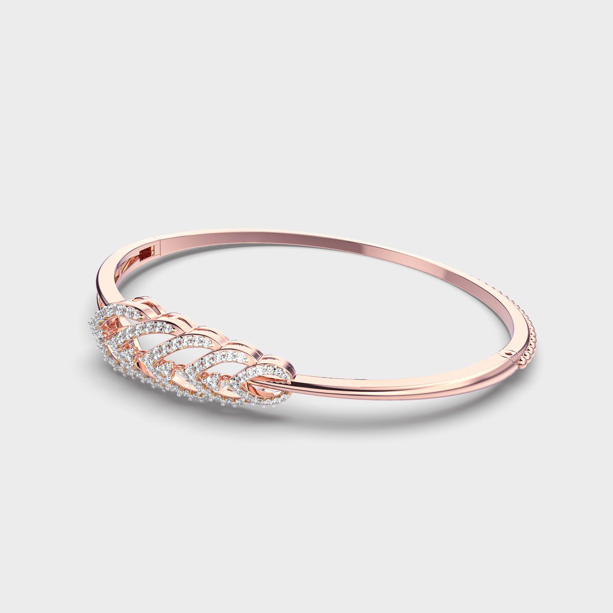 Dazzling Fern Foliage Diamond Bracelet