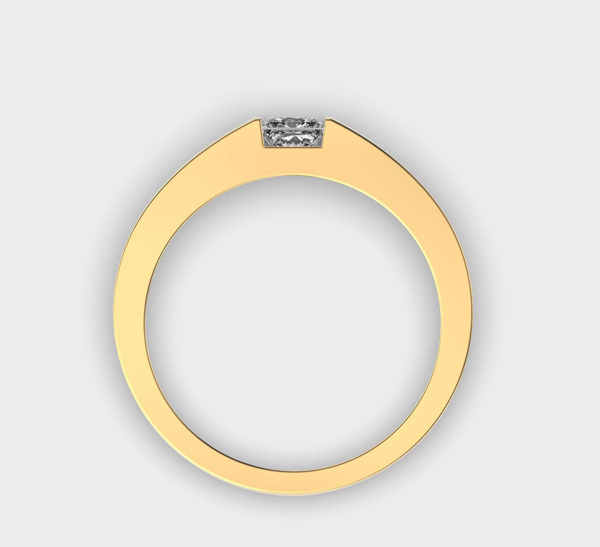 Embellished Princess Cut Diamond Band Ring - View 13