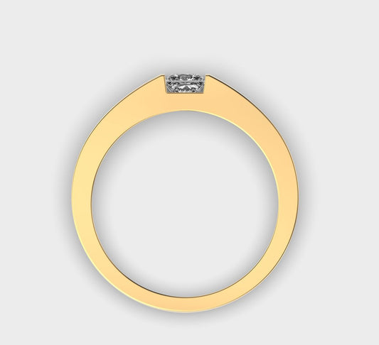 Embellished Princess Cut Diamond Band Ring - View 13