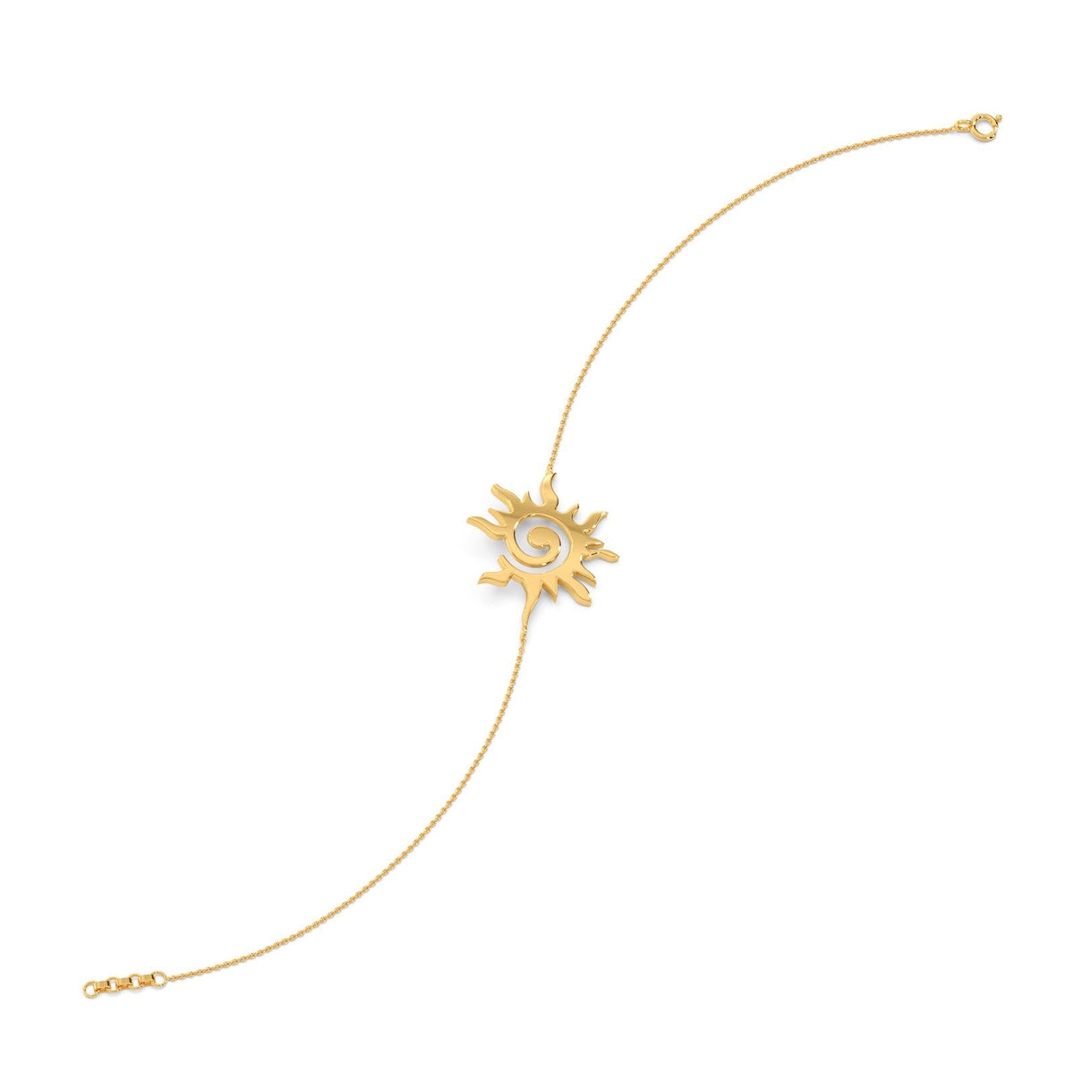 Kinetic Sun Plain Gold Chain Bracelet