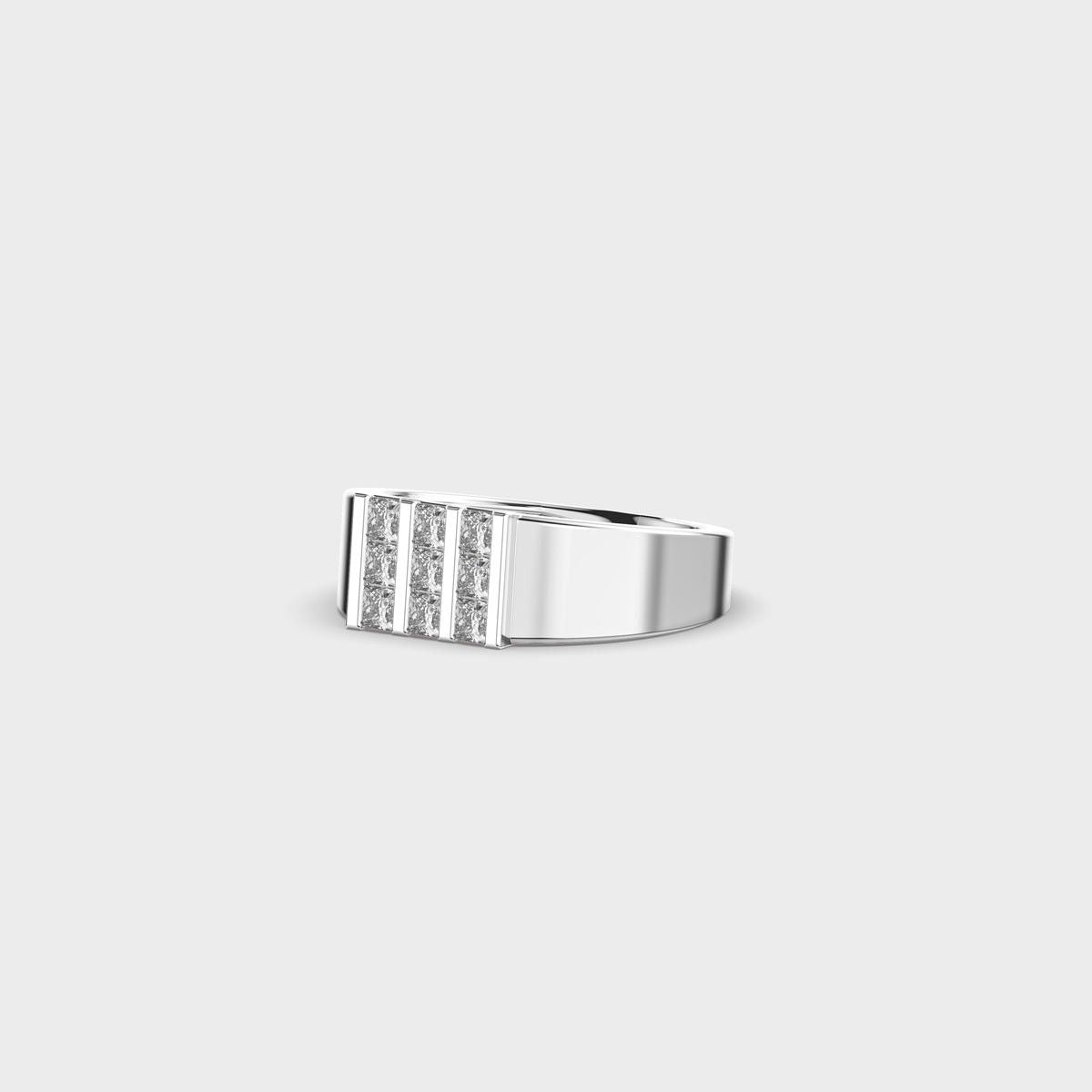 Knight Arc Round Diamond Ring - View 7