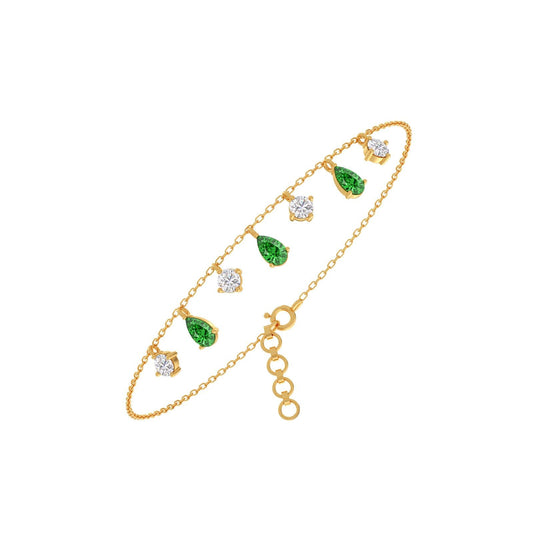 Verdant Sparkle Diamond Chain Bracelet