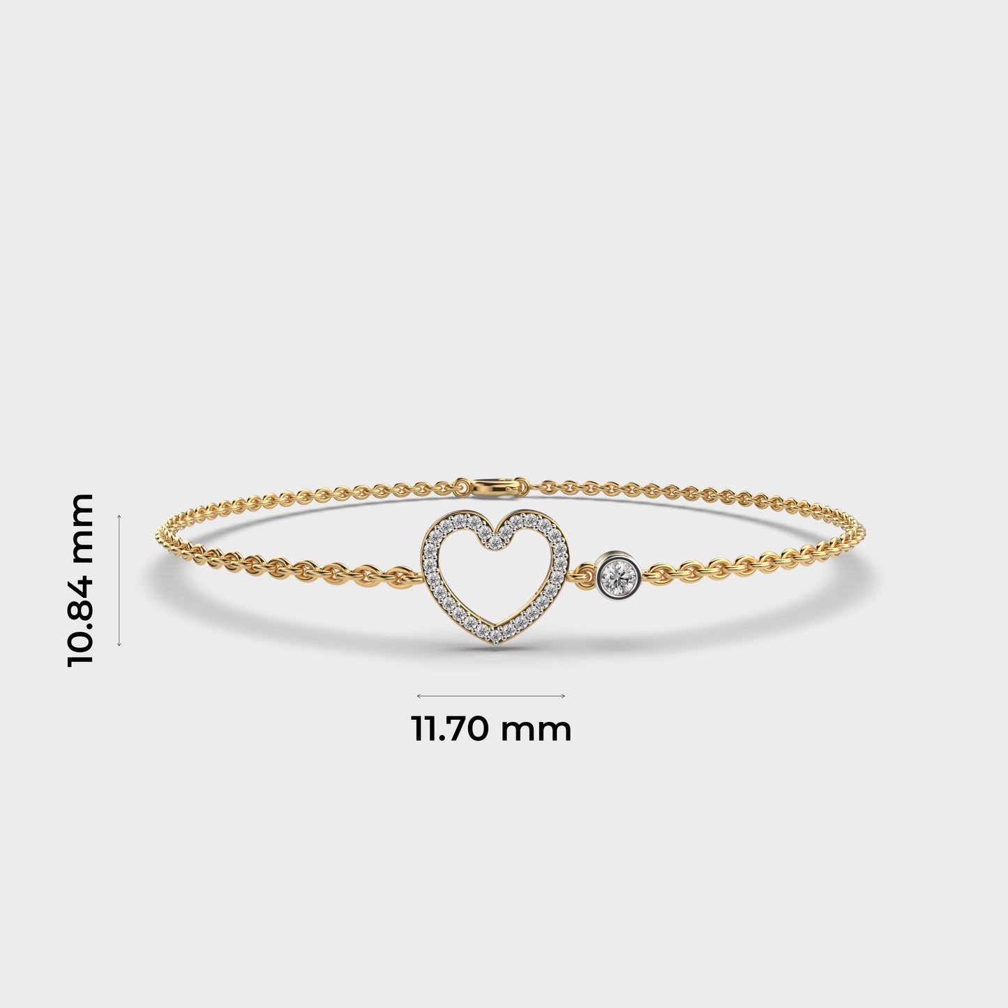 All Hearts Together Diamond Bracelet