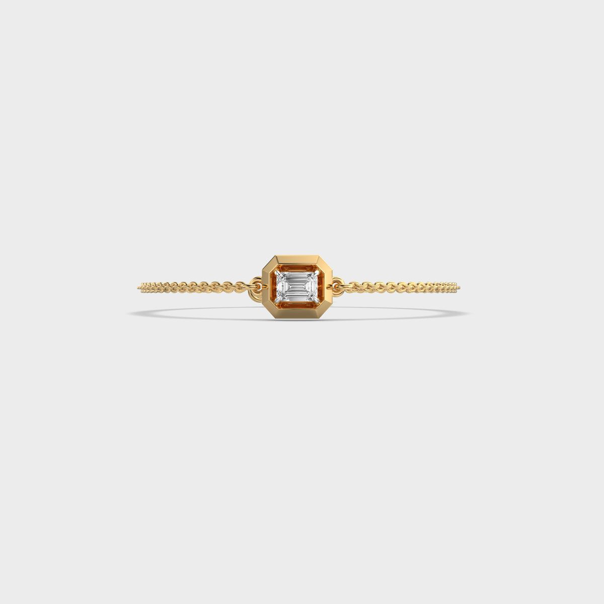 Bezel Emerald Diamond Bracelet