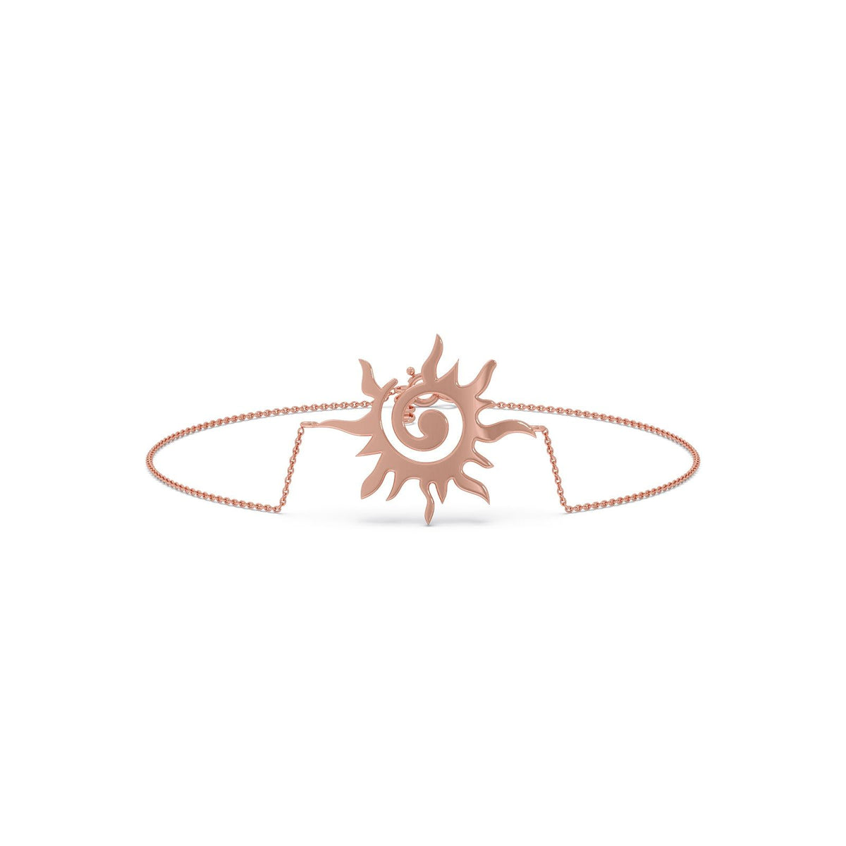 Kinetic Sun Plain Gold Chain Bracelet