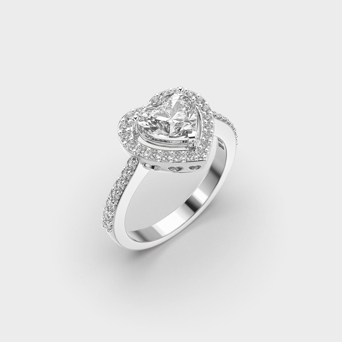 She Said Yes Heart Diamond Ring - View 8
