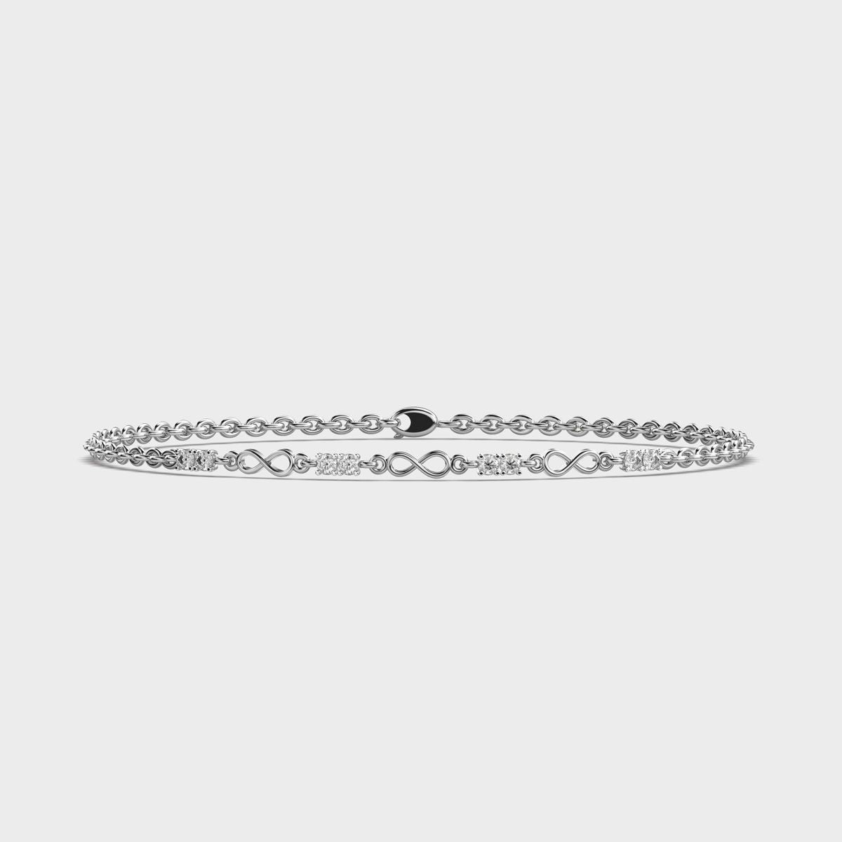 Eternal Infinity Link Diamond Bracelet