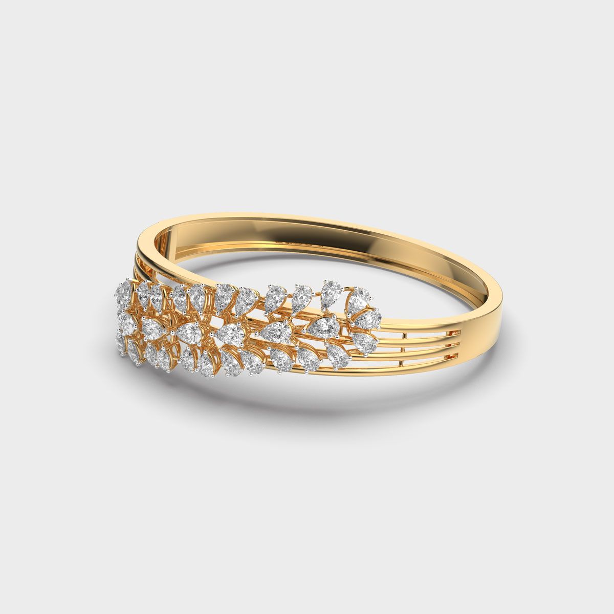 Pear Blossom Cluster Diamond Bracelet