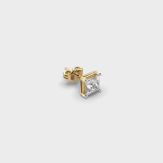 Grid Square Diamond Stud for Men