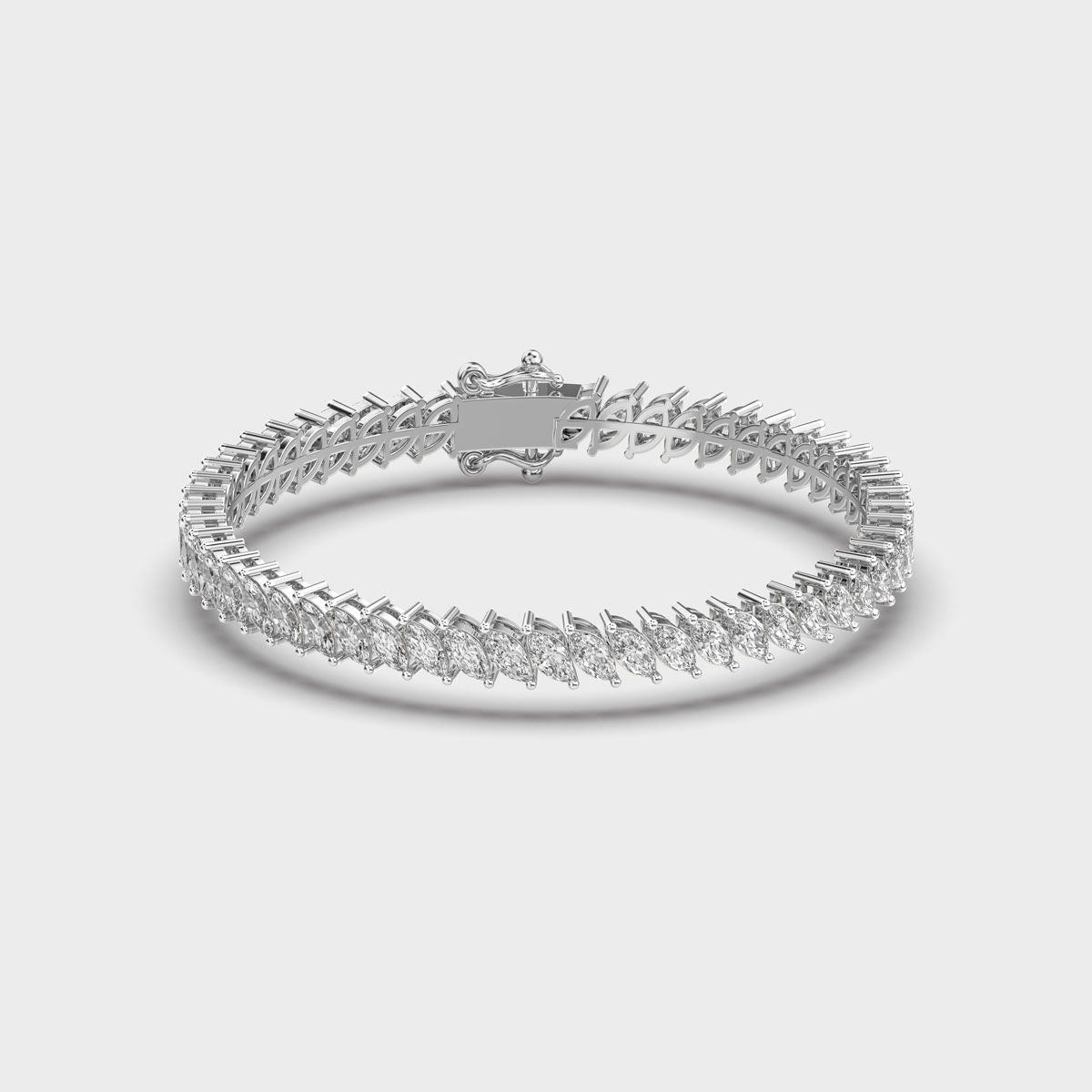 Marquise Laurel Row Diamond Bracelet