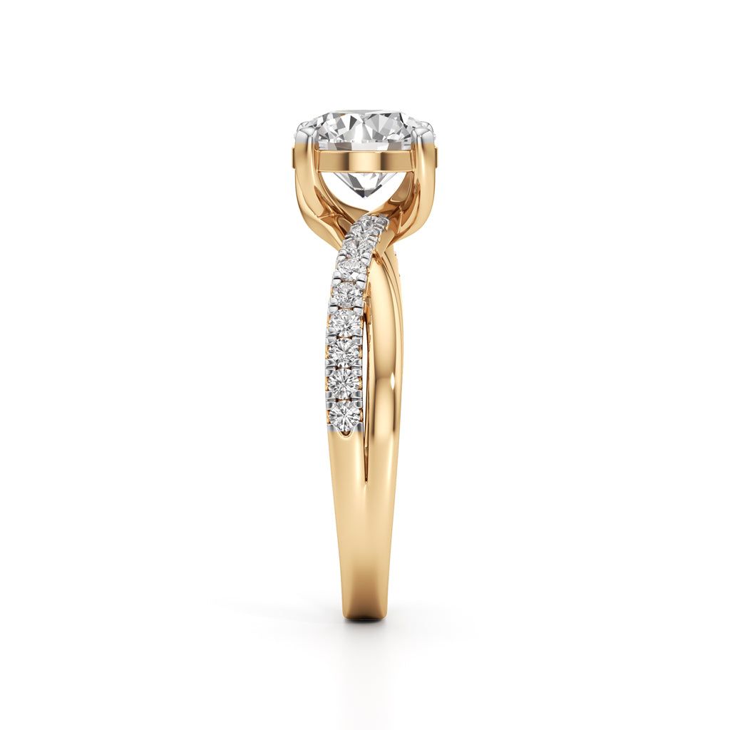 Twilight Embrace Solitaire Ring